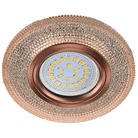 Точечный светильник LD7069 MR16 Круг "Модерн" подсветка 4K св.золот/медь. FL16PMEFB