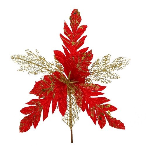 Цветок искусственный "Пуансеттия", L30 W30 H34 см 755431