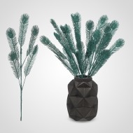 Новогодняя Декор Ветка в Глиттере 222-64зеленый Зеленая 50 см