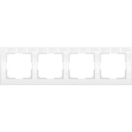 Рамка на 4 поста WL05-Frame-04-white Flock белый