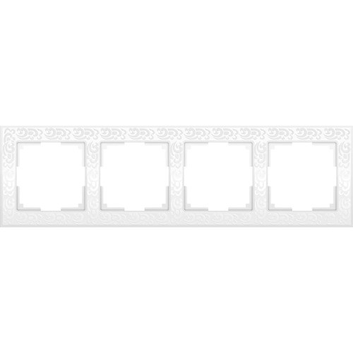 Рамка на 4 поста WL05-Frame-04-white Flock белый