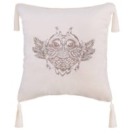 ПОДУШКА ДЕКОРАТИВНАЯ "ТОТЕМ",45Х45СМ,ШАМПАНЬ,100%ПЭ ВЫШИВКА 850-827-47