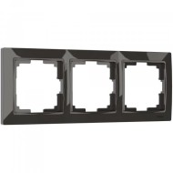 Рамка на 3 поста Snabb серо-коричневый basic W0032007