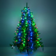 Гирлянда занавес на ель  мульти 0,45*1,5м IP20 200-003 мульти