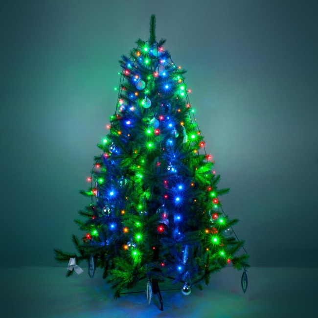 Гирлянда занавес на ель  мульти 0,45*1,5м IP20 200-003 мульти