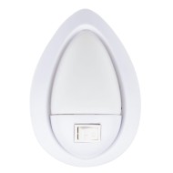 Ночник UNIEL DTL-314 ОГОНЕК 1W 220V, пластик, с выкл, белый