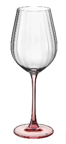 Рюмка для красного вина "COLUMBA OPTIC", 500 мл; розовая ножка (набор 2 шт) БСС0498
