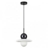 Подвес 5014/1D MODERN ODL23 295 черный/белый/белый матовый металл/стекло G9 LED 5W HATTY