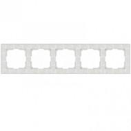 Рамка на 5 постов WL05-Frame-05-white Flock белый