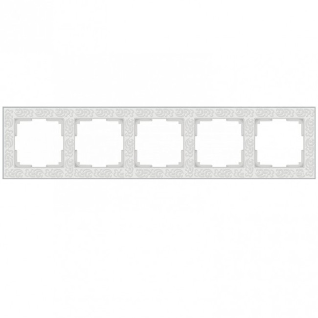 Рамка на 5 постов WL05-Frame-05-white Flock белый