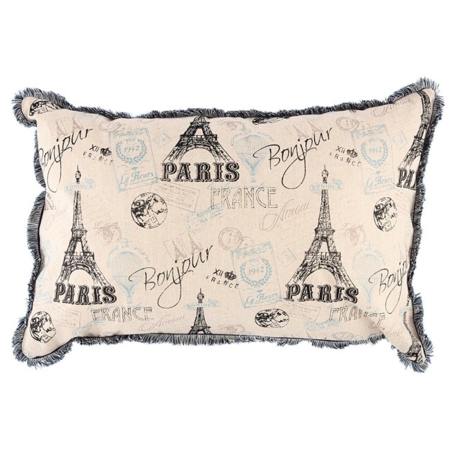 ПОДУШКА ДЕКОРАТИВНАЯ "ПАРИ ЭЛИЗЕ" 850-862-61 40Х60СМ, 100% ХЛОПОК, БЕЖ,