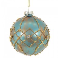 Украшение новогоднее "Шар", 8см, стекло 791303