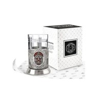 Набор для чая "Готов к труду и обороне" никель с эмалью НБС 7408/110