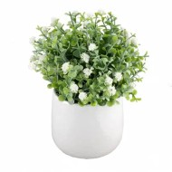 Цветы в кашпо, 20см, белый HN-64337A