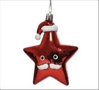 Елочная игрушка "Звезда" (пластик), 7,5х7,5 см Арт.27616
