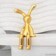 Фигурка Кролик 8,7 см / G-6888 / золото 733689
