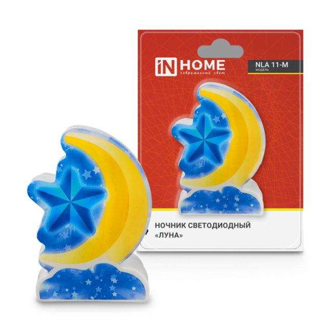 Ночник св/д NLA 11-M ЛУНА 0.5W с выключателем 230V 6632