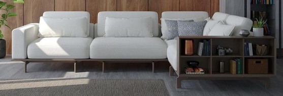 БРАЙТОН Диван (модуль 4 полукресло+модуль-3 угол+полукресло с боковиной+полукресло с полкой)