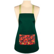 ФАРТУК МАЛЕНЬКИЙ ДЕКОРАТИВНЫЙ "ЯГОДКА" 850-605-47 ЗЕЛЁНЫЙ, 50%Х/Б 50%ПЭ,