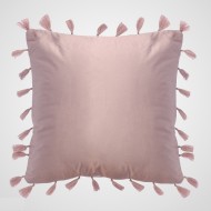 Интерьерная Бархатная Розовая Подушка с Бахромой CS-ML520-7