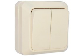 Выключатель "Олимп" УНИВЕРСАЛ 2-кл беж Б-О0023
