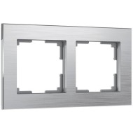 Рамка из металла на 2 поста Аluminium алюминий W0021706