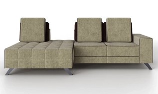 Рейн Диван-кровать с оттоманкой  мод 1011 (1У2, 9 кат. Беверли 03/Mr 3 (кант и подушки)) УФ-00007441