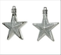 Елочная игрушка "Звезда" (пластик), набор (2 шт) Арт.28100