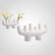 Ваза Подсвечник белая L 2065-1бел