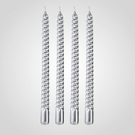 Набор из 4х свечей серебристый металлик FS1270M-4Pсереб