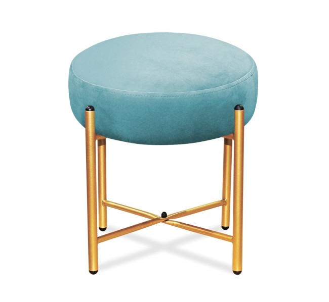 Банкетка ШЕФФИЛТОН SHT-B4 ткань/металл арт.Б-7 голубая пастель/золото