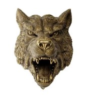 Голова Волка БФ5 Н-30см  БРОНЗА