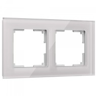 Рамка из стекла на 2 поста Favorit дымчатый W0021117