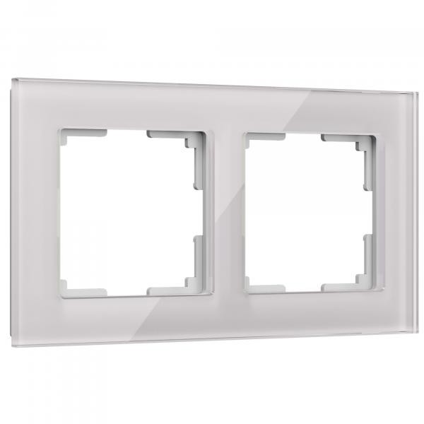 Рамка из стекла на 2 поста Favorit дымчатый W0021117