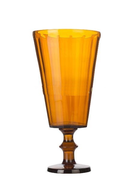 Ваза желтая на ножке 32 см 03922