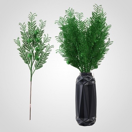 Декоративная ветка с шариками зеленая 0505-2зел