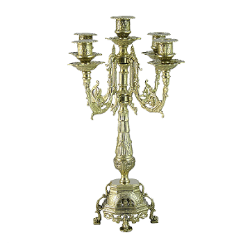 Канделябр "Ростра" на 5 свечей , бронза AL-82-099