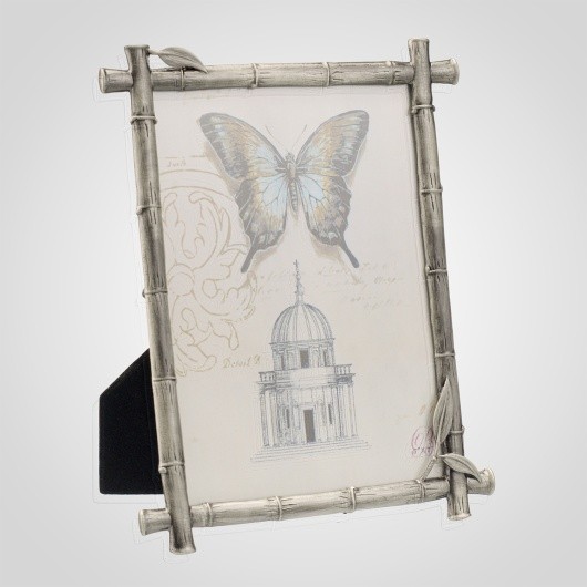 Фоторамка рамка для фото 16.5*21.0*1.5 (5*7) см металлическая бамбуковая текстура 00144