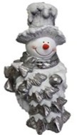 Снеговик большой с елкой НФ005 Н-49см,L-29см