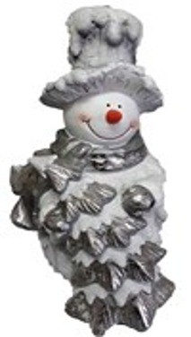 Снеговик большой с елкой НФ005 Н-49см,L-29см