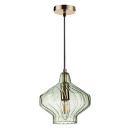 Подвес Сонекс 4585/1 SUSPENTIONI LN21 золотой, зеленый E14 60W 220V DOVE