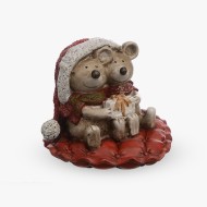 Мышата в Новогодней Шапочке с Подарками (Полистоун) LK5693RG