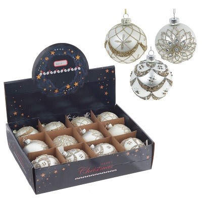 Украшение новогоднее "Шар"  D 8 см, L35 W25 H9 см 809576 1 штука