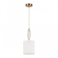 Подвес 5423/1 MODERN ODL_EX24 43 золотой/молочный/белый/металл/керамика/ткань E14 1*40W POLLEN