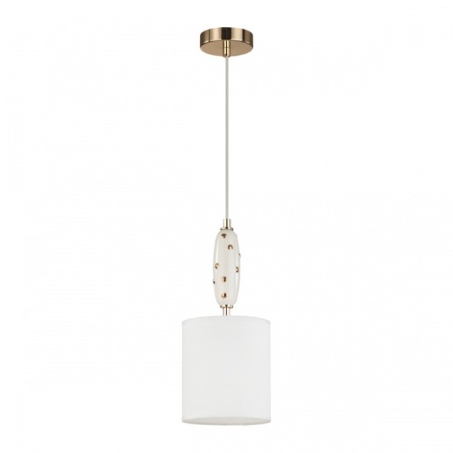 Подвес 5423/1 MODERN ODL_EX24 43 золотой/молочный/белый/металл/керамика/ткань E14 1*40W POLLEN