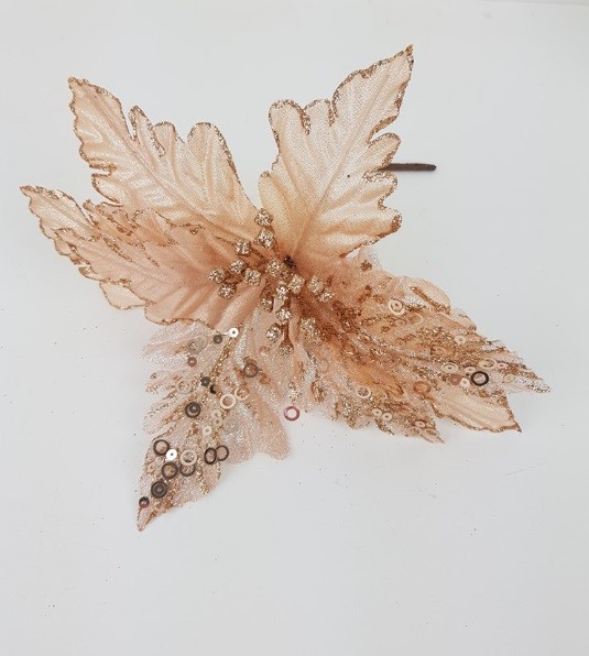 Пуансеттия 839-486 (золото) 25см