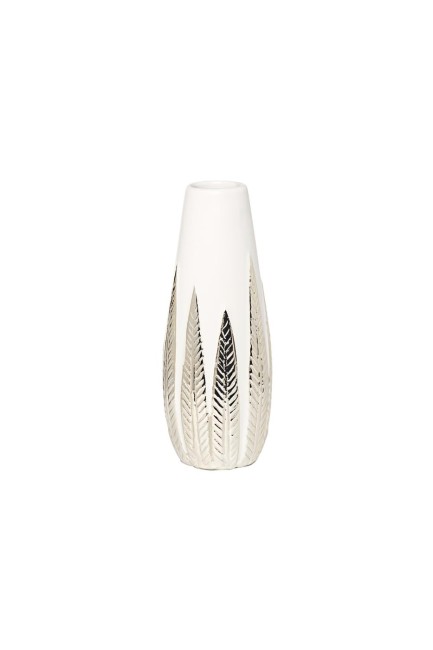 Ваза белая с декором 18H2840S-19 d10,7*28см
