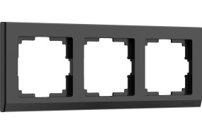 Рамка из пластика на 3 поста Stark черный W0031808