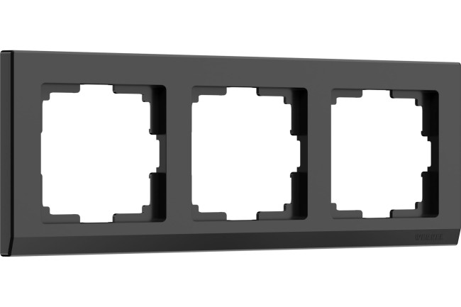 Рамка из пластика на 3 поста Stark черный W0031808