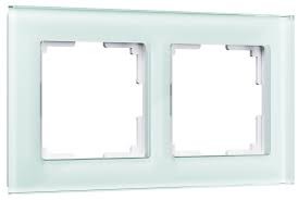 Рамка из стекла на 2 поста Favorit натуральное стекло WL01-Frame-02